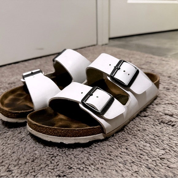 White Birkenstock Sandals, size 39 - Picture 1 of 4